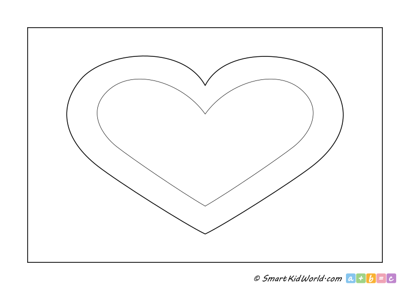 Heart coloring page - Printable Valentine's day coloring page for kids