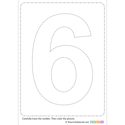 Numbers for kids for tracing contours - printable worksheets for kids