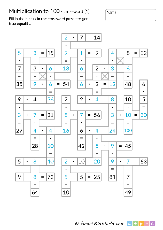 Free printable multiplication worksheets for kids, fun multiplication practice