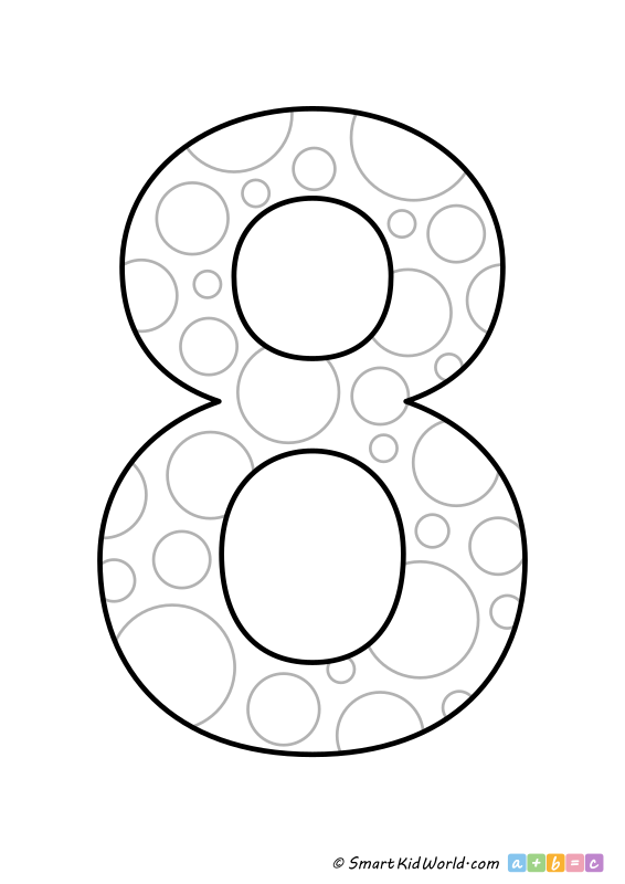 Geometric numbers for kids coloring pages - printable worksheets for kids
